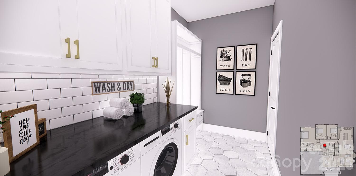 Laundry Room - Rendering courtesy of Royal Oaks Design. - 166 Williams Meadow Loop, Hendersonville