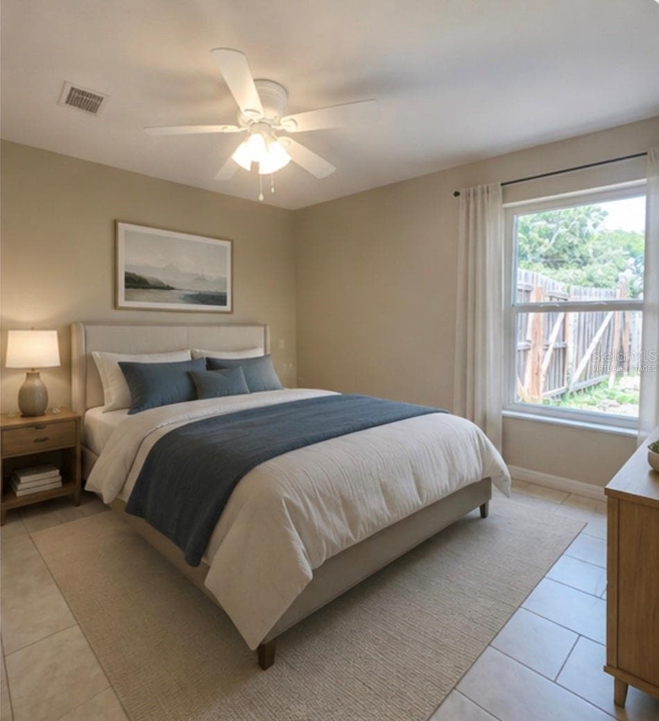 Bedroom 2 - Virtually Staged - 623 DEXTER DR, DUNEDIN