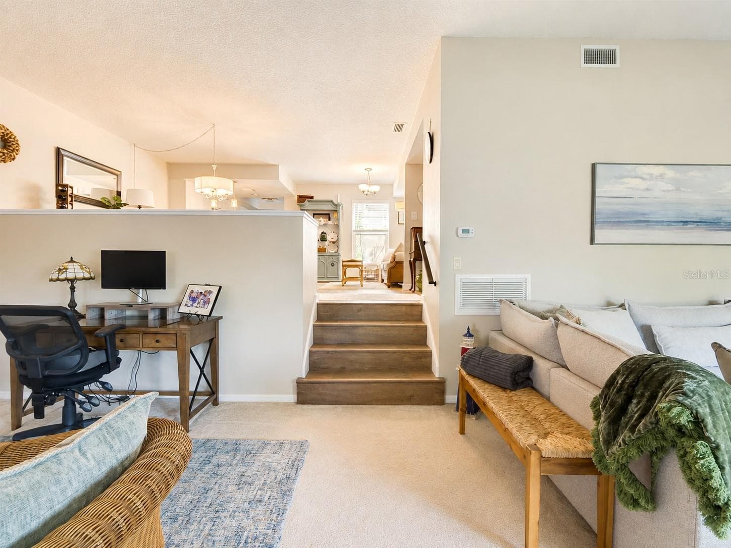 Living Room: Steps to the Dining & Kitchen Areas - 100 S TREMAIN ST #G2, MOUNT DORA