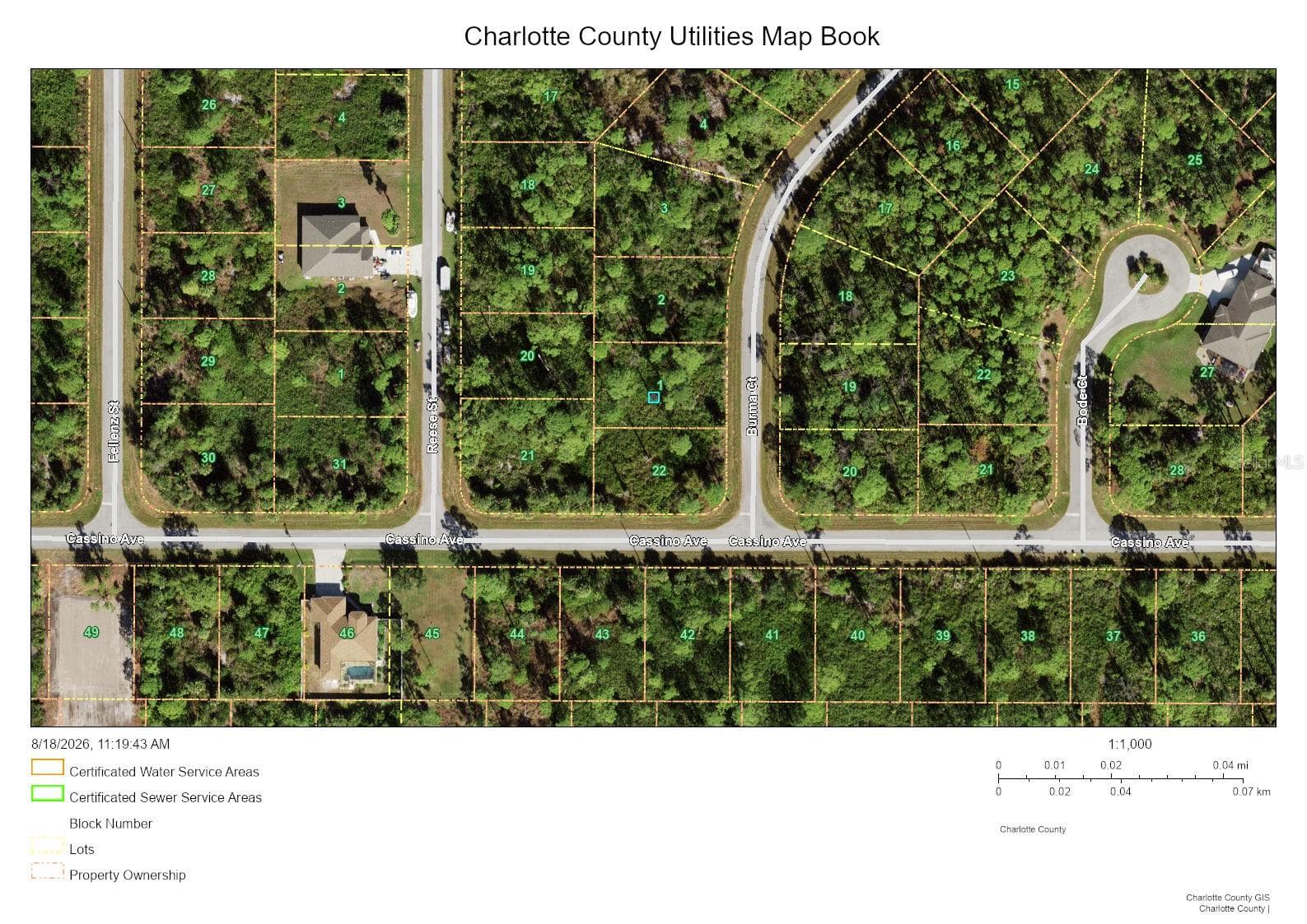 Utility Map - 493 BURMA CT, PORT CHARLOTTE