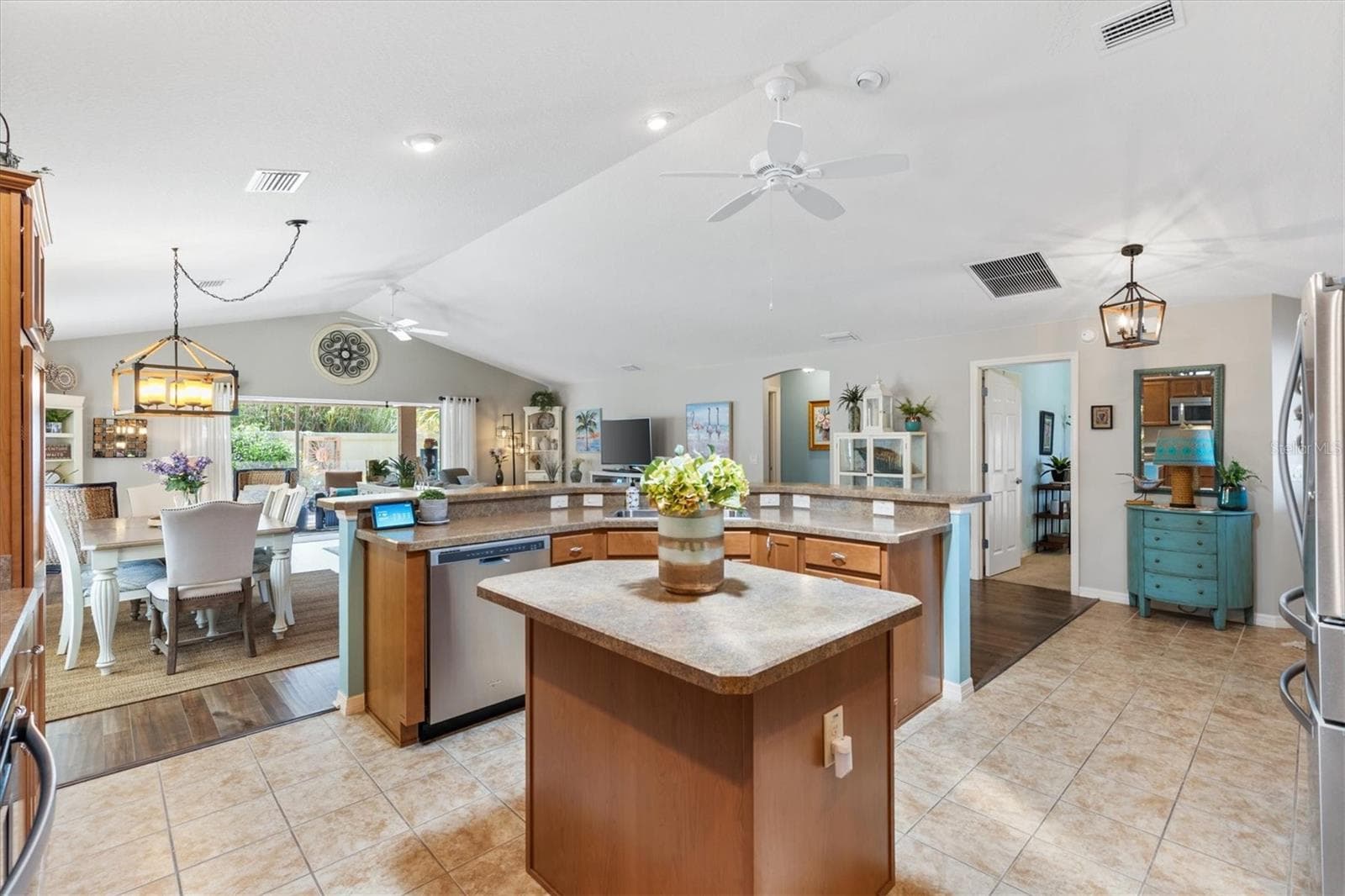 Center island is great for extra counter space. - 2334 ROSE ARBOR ST, THE VILLAGES