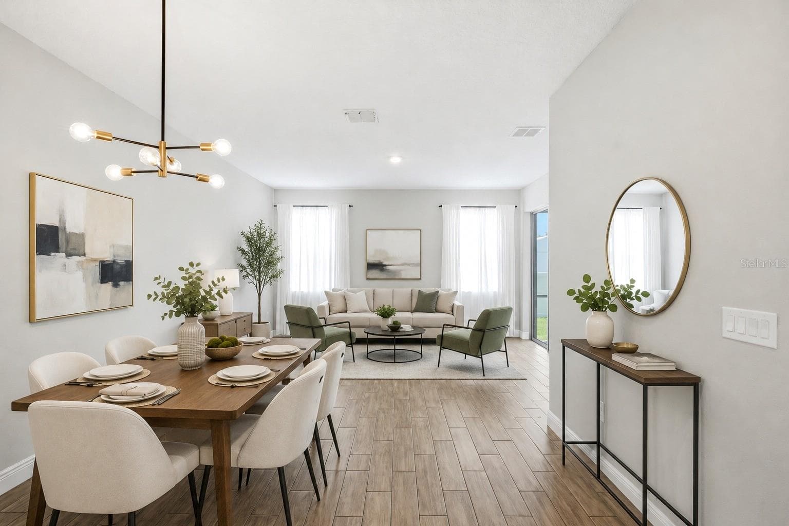 AI Staged Dining and Living area - 5282 NEIL DR, ST PETERSBURG