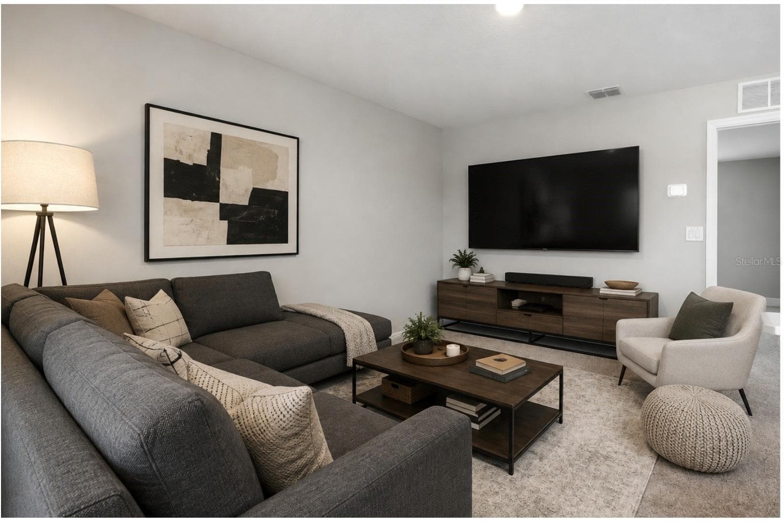 AI staged large bonus room upstairs - 5282 NEIL DR, ST PETERSBURG
