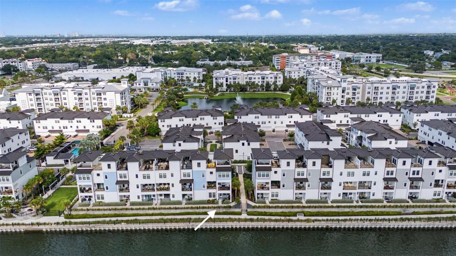 Aerial view of the waterfront community. - 5351 BRIDGE ST #38, TAMPA