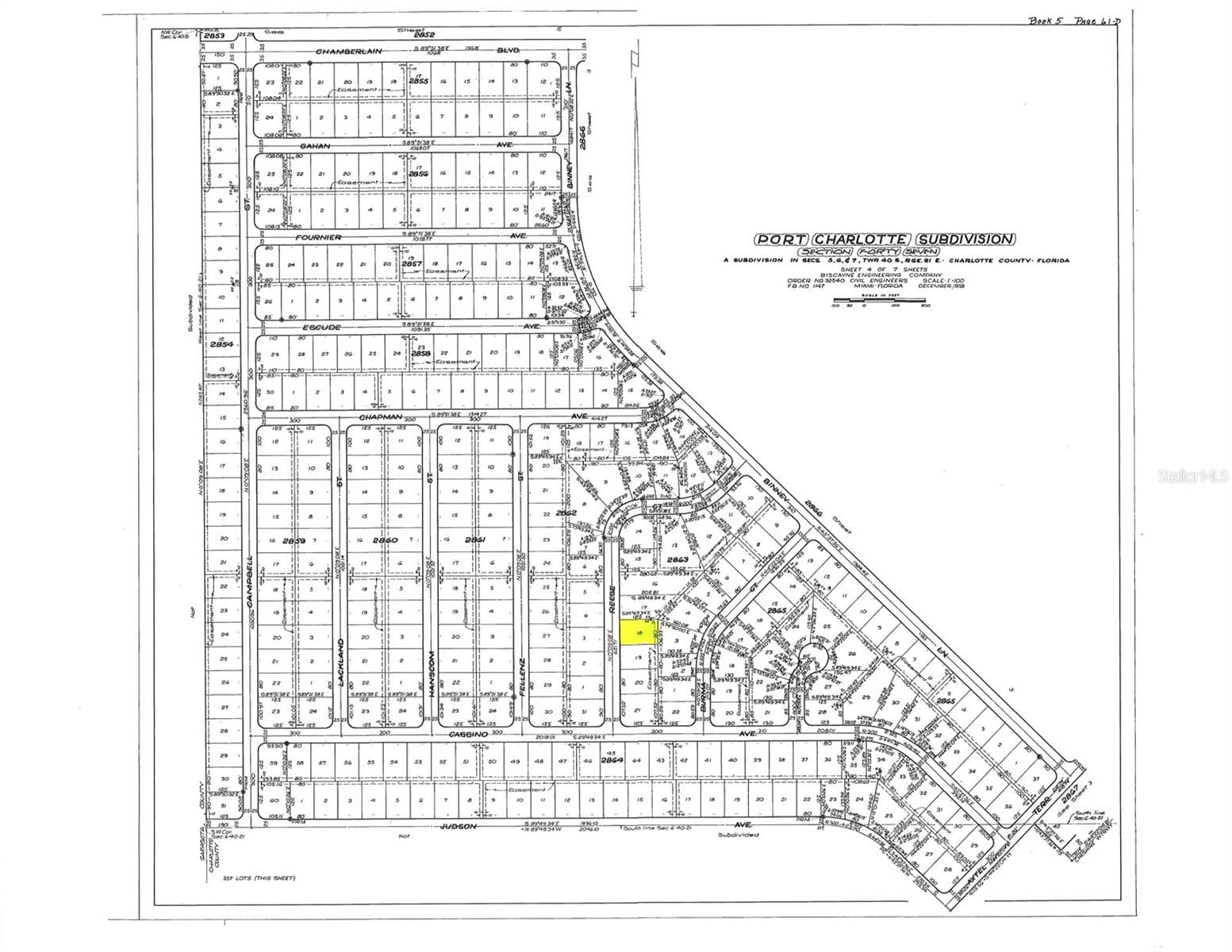 Plat Map - 498 REESE ST, PORT CHARLOTTE