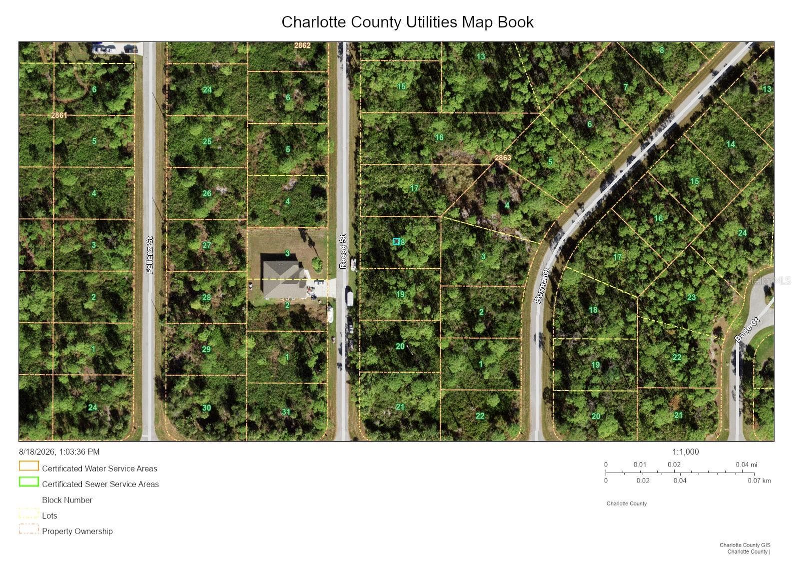 Utility Map - 498 REESE ST, PORT CHARLOTTE