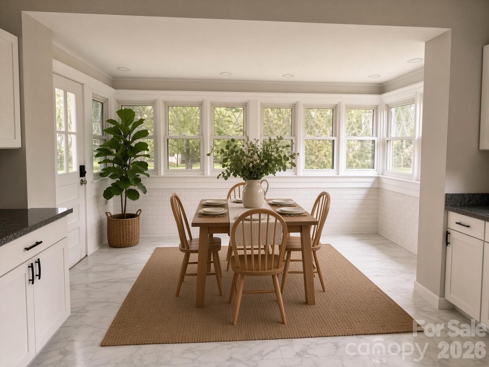 AI staged breakfast area - 2709 N Main Avenue, Newton