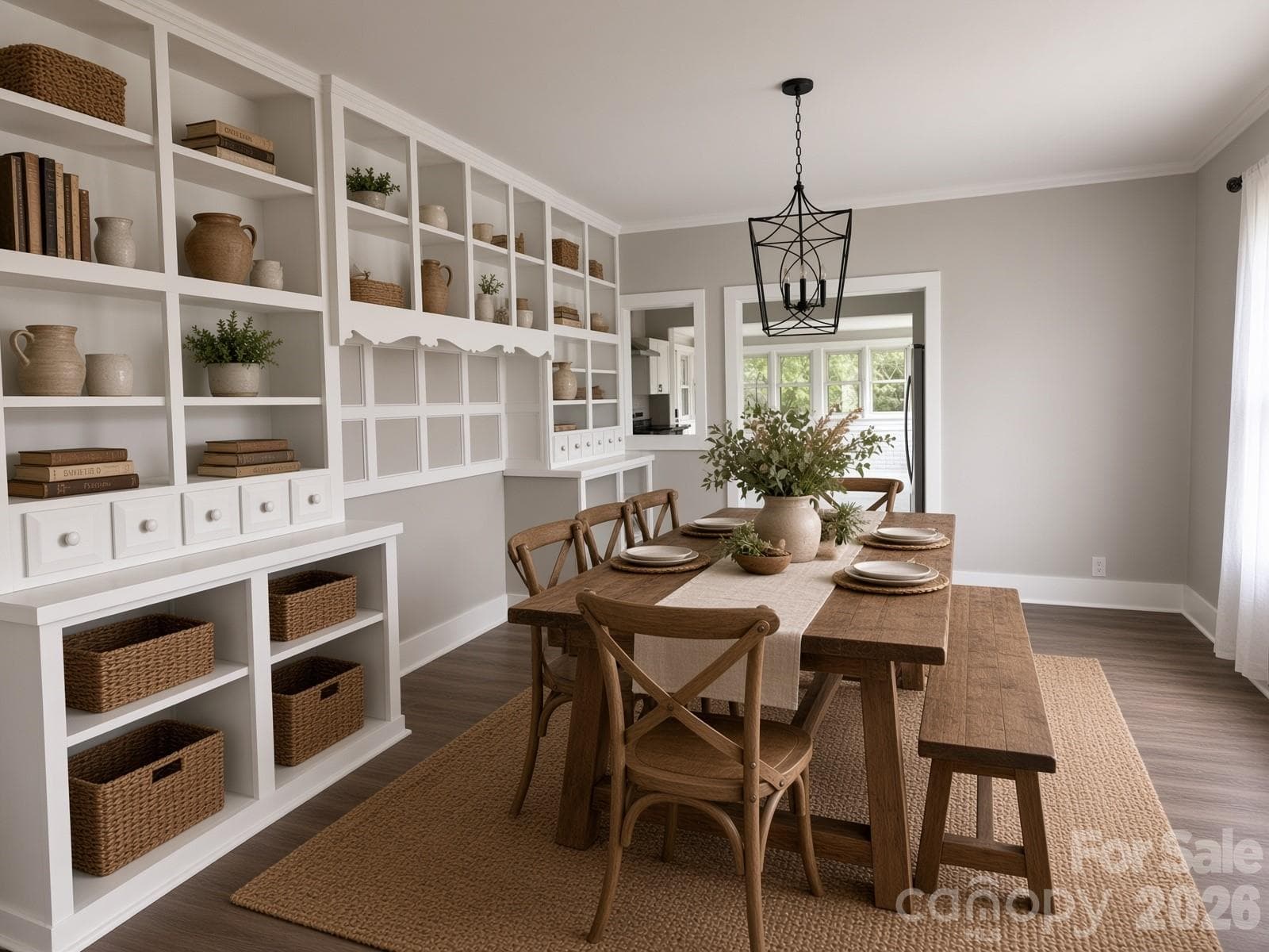 AI staged dining room - 2709 N Main Avenue, Newton