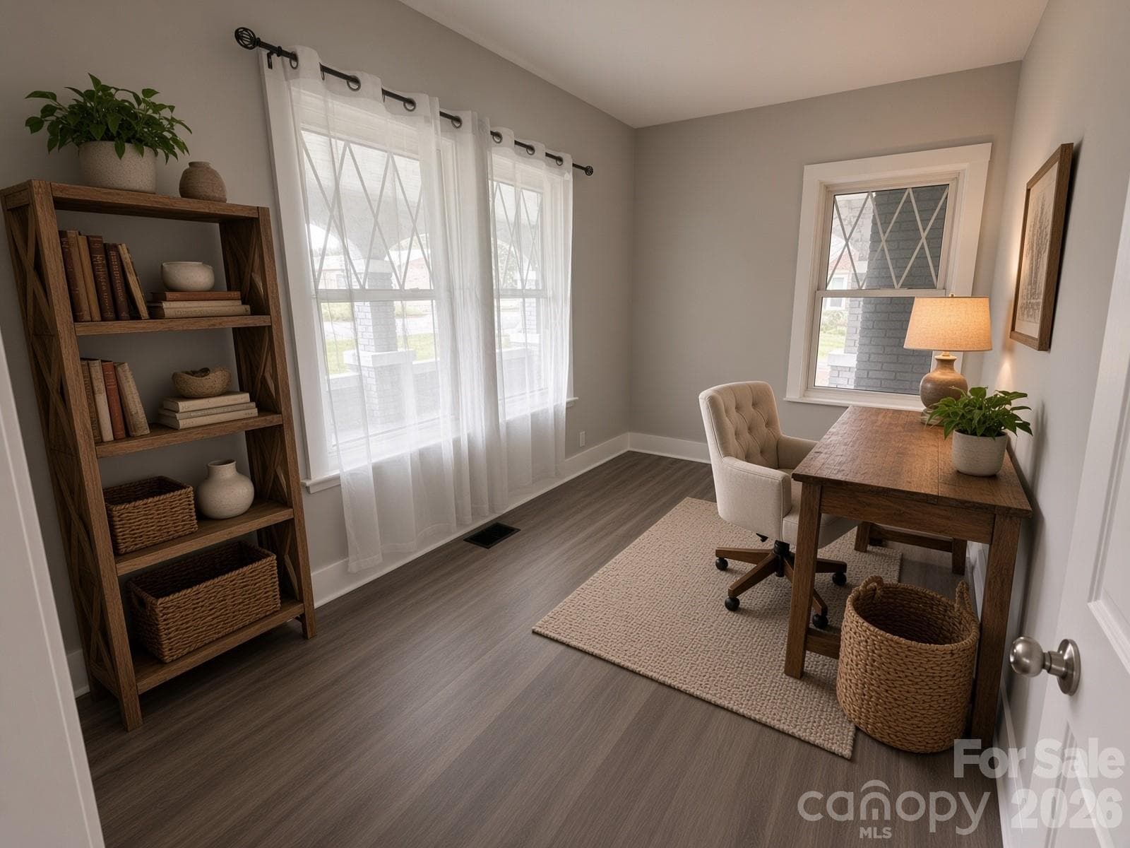 AI staged office - 2709 N Main Avenue, Newton