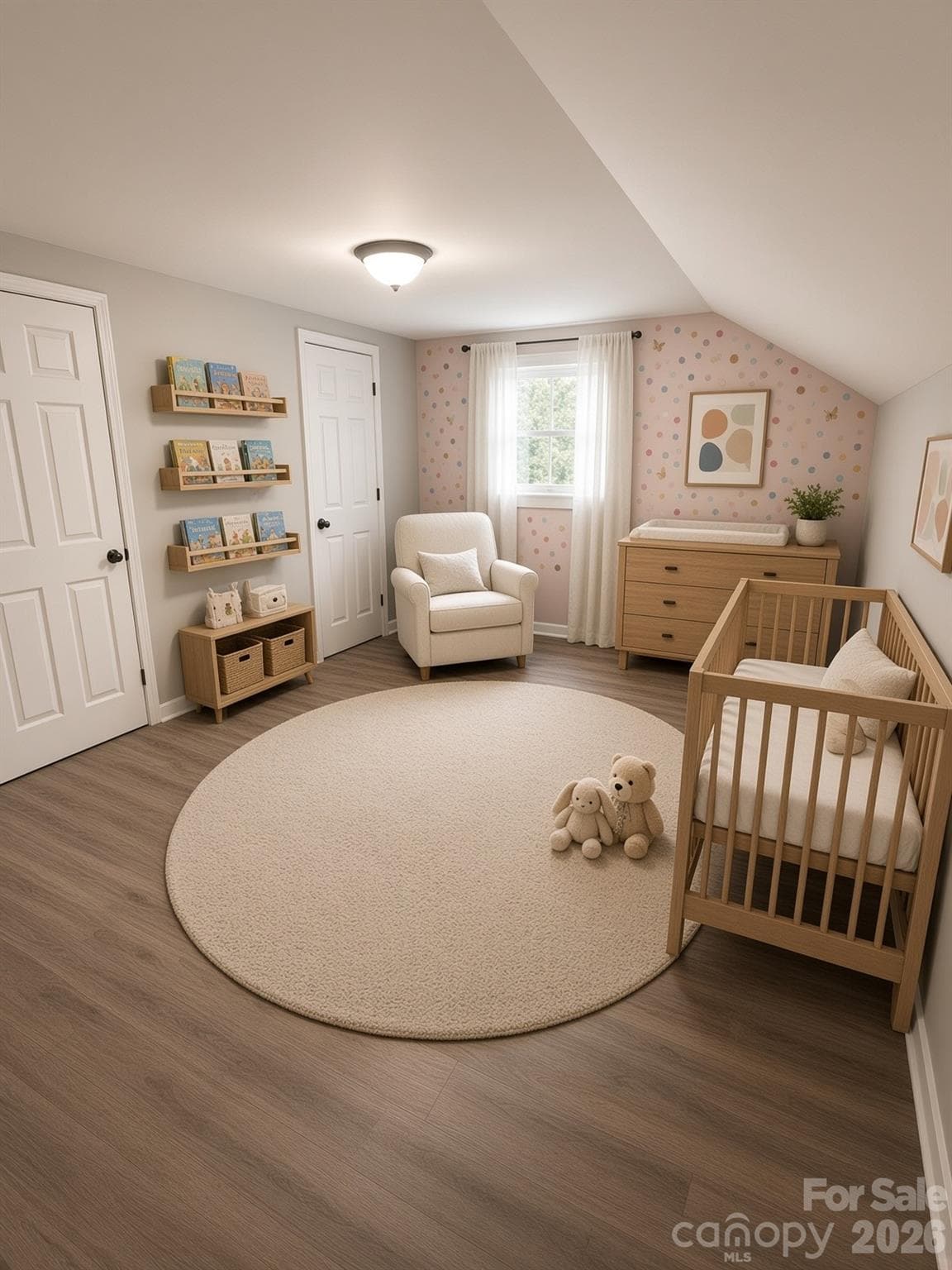 AI staged bedroom upstairs - 2709 N Main Avenue, Newton