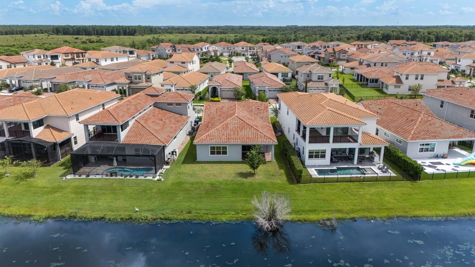Aerial Rear Exterior - 13355 BROMBOROUGH DR, ORLANDO