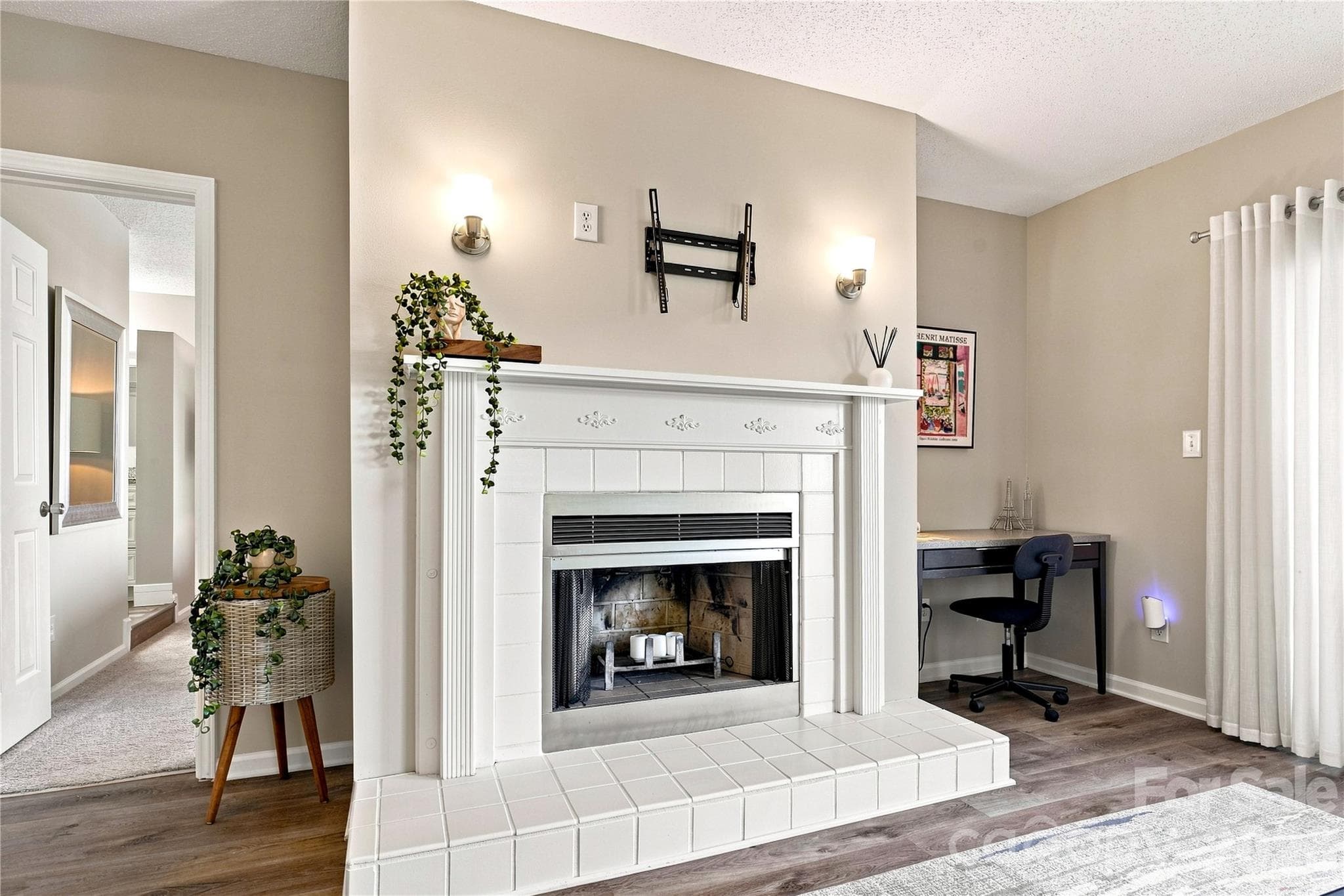 Cozy fireplace - 9031 J M Keynes Drive, Charlotte