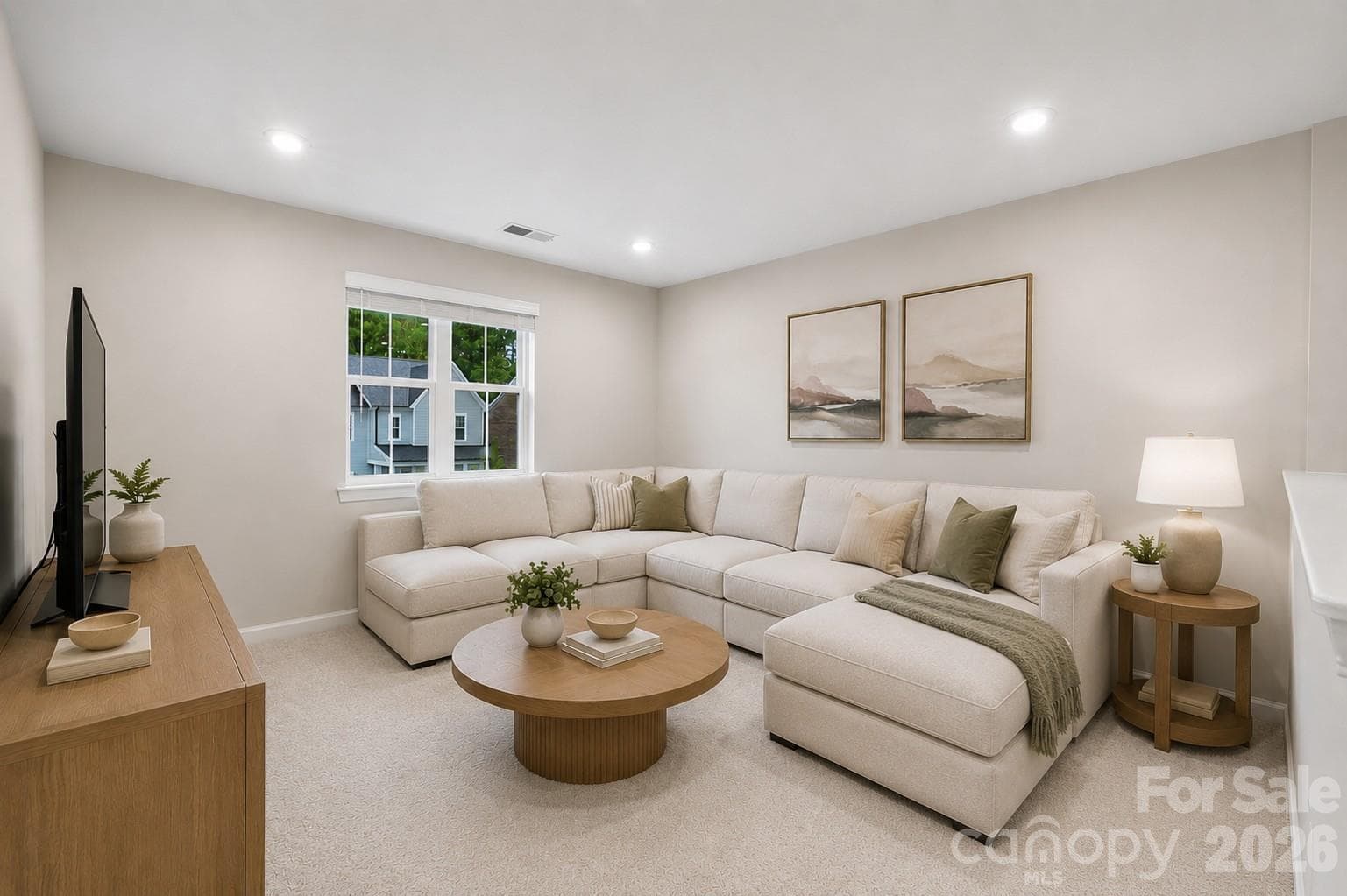 Virtually staged. Loft with different furniture option- it is spacious - 8226 Franklin Trail Street, Mint Hill