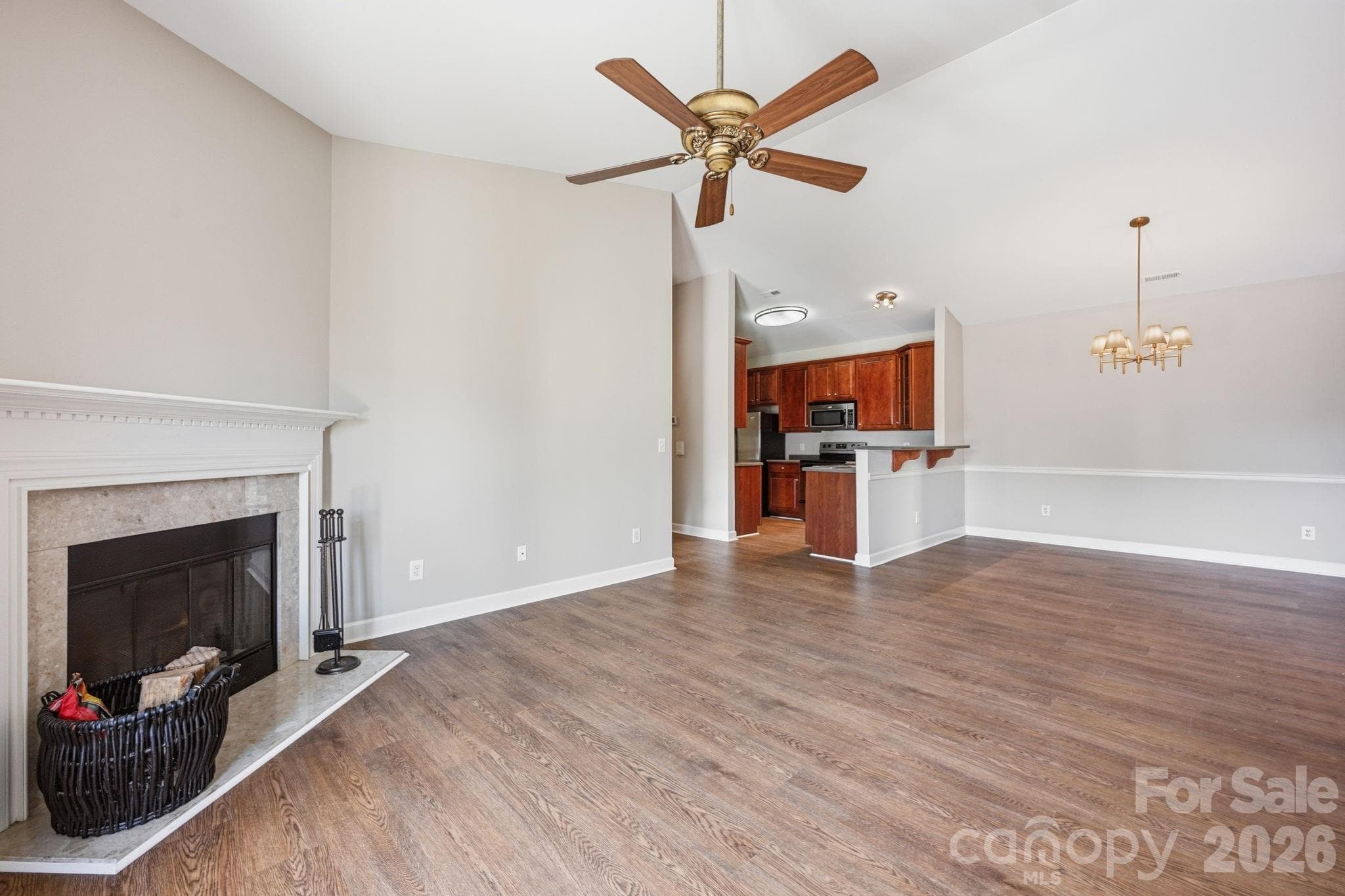 Wood buring fireplace - 16648 E Amberside Road, Cornelius