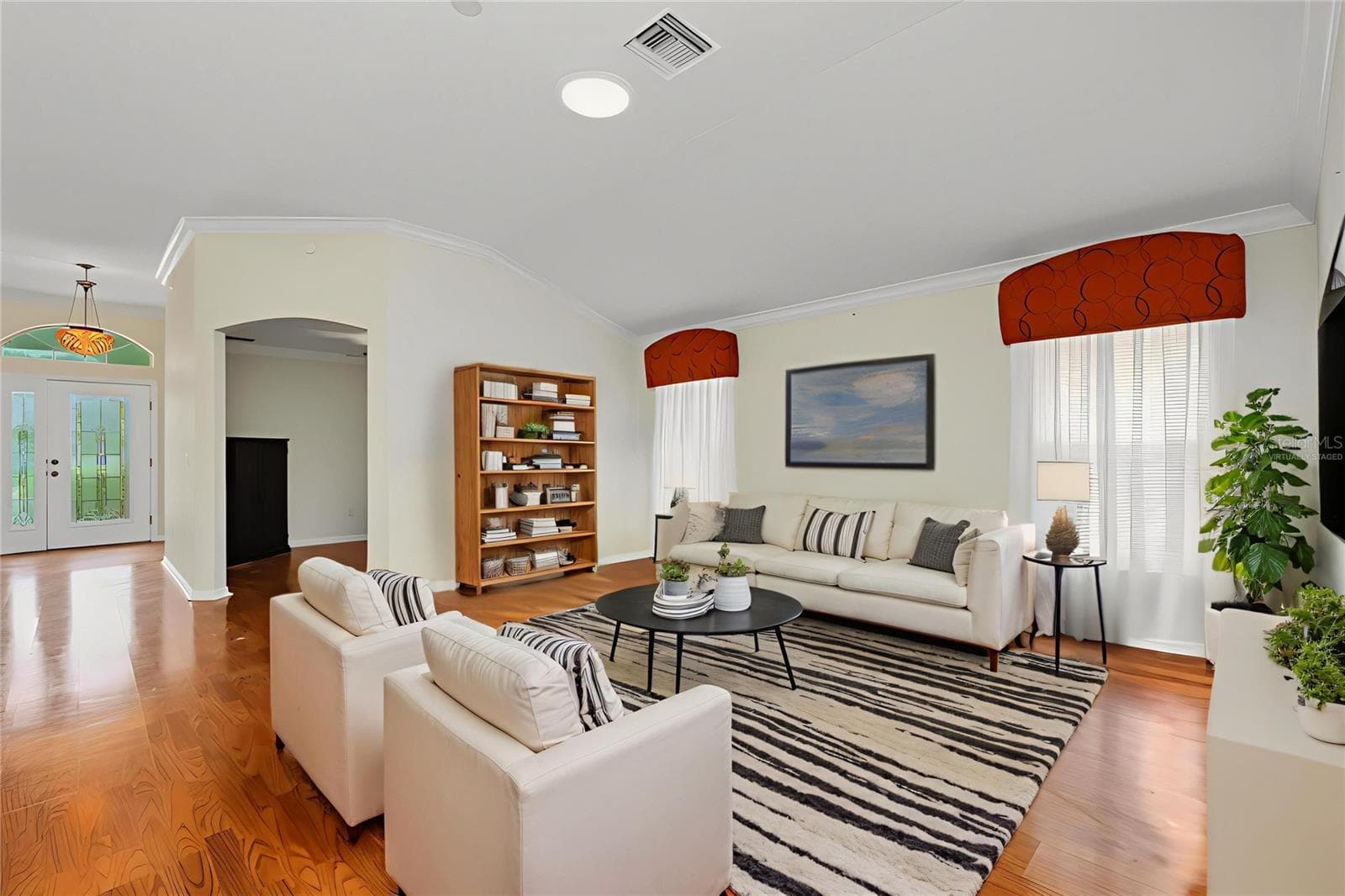 Virtually Staged Living Room - 556 KINGSTON WAY, THE VILLAGES