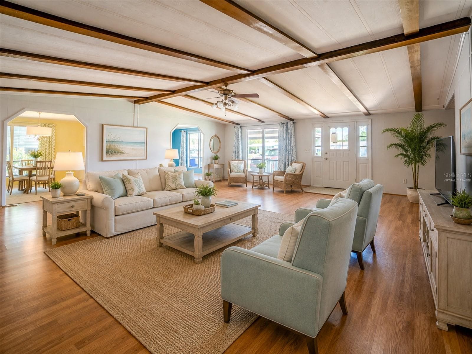 Living room, virtually staged - 1021 HILLTOP RD, TAVARES