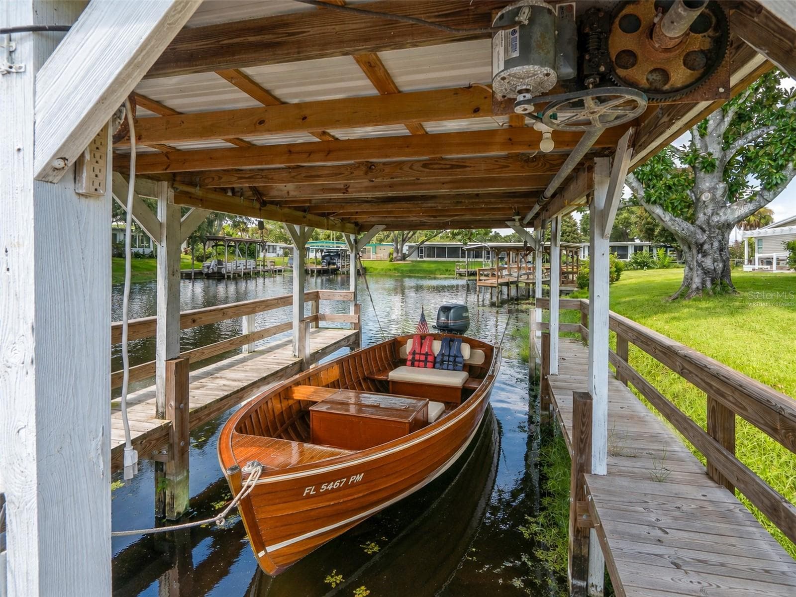 Boat Dock, virtually staged - 1021 HILLTOP RD, TAVARES