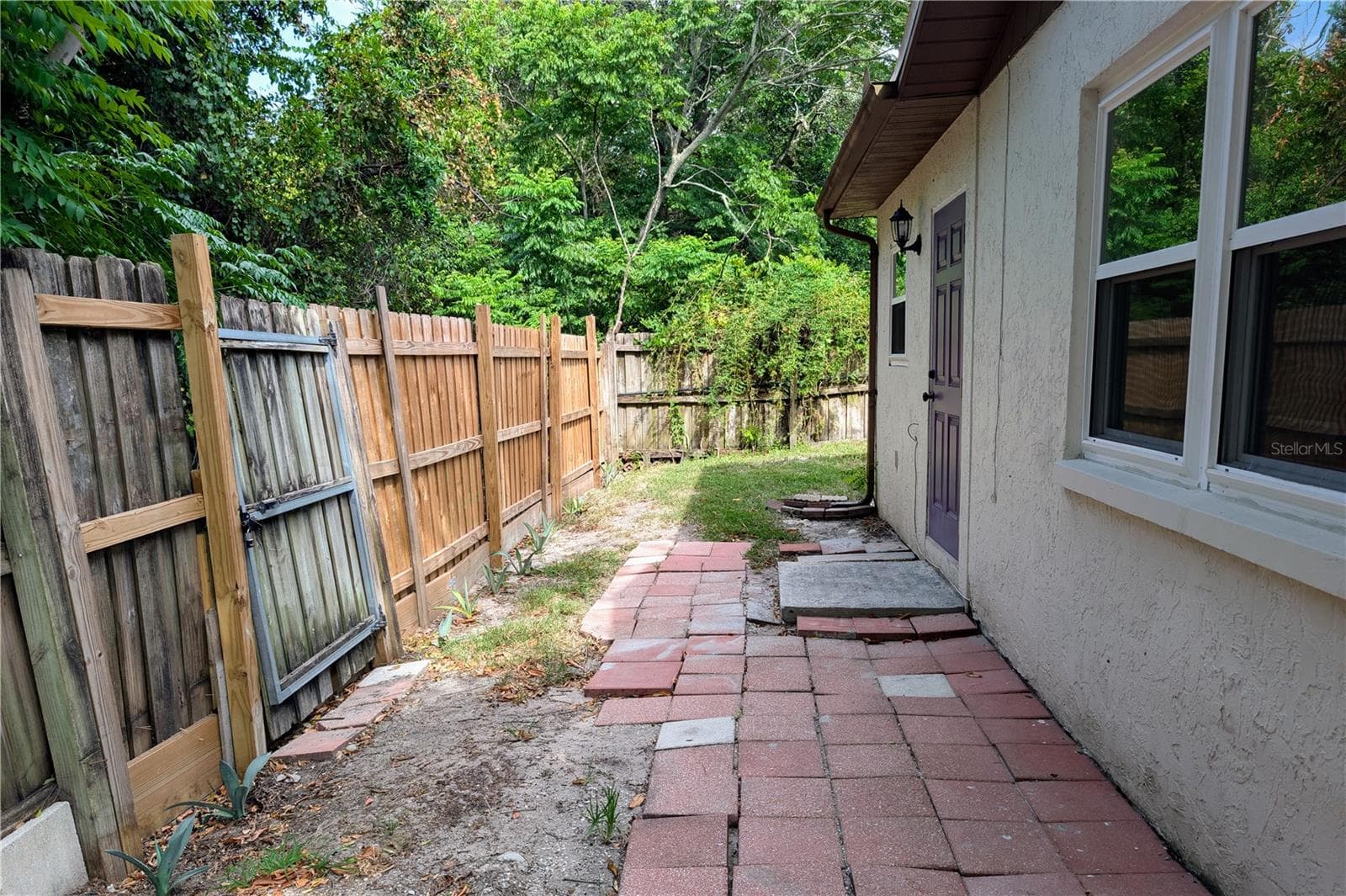 Back Yard with View of Office Door - 11608 FOX RUN, PORT RICHEY