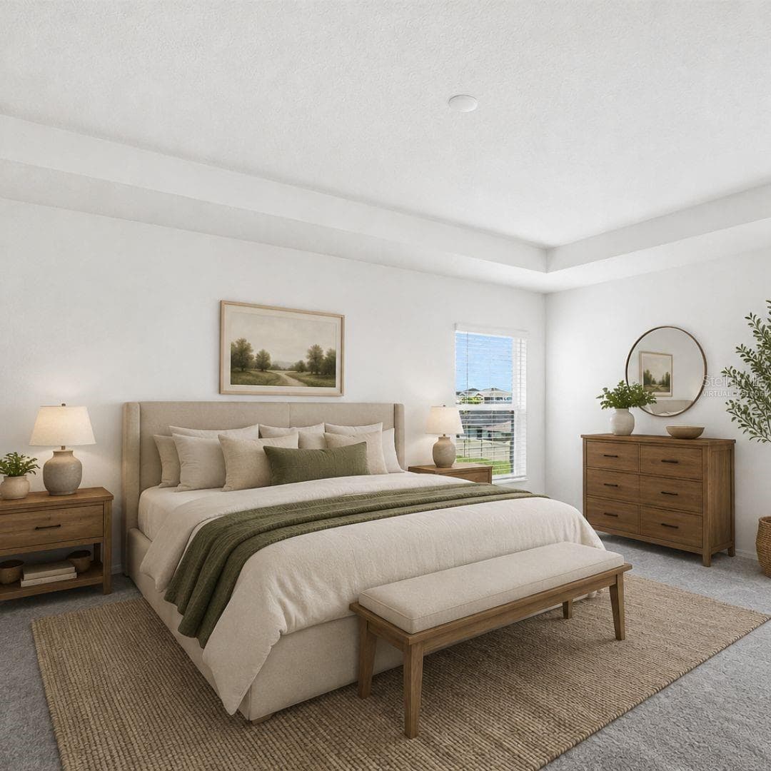 Primary Bedroom Virtually Staged - 1425 ENGELBERG ST, WINTER HAVEN