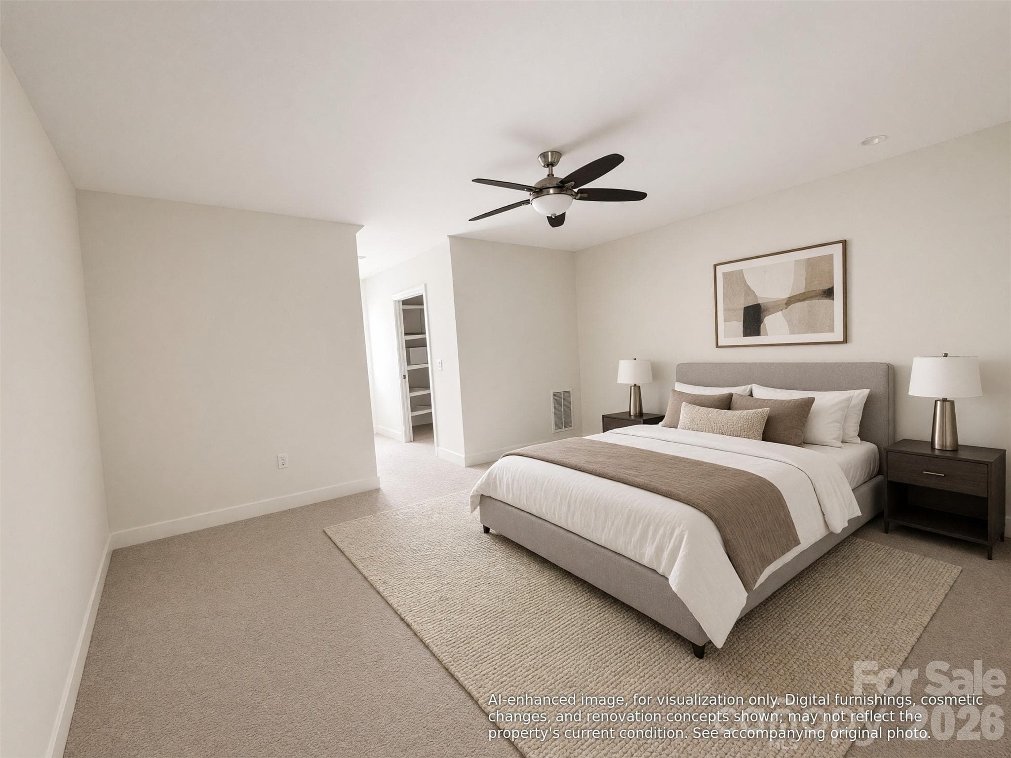 Virtually staged/AI-enhanced photos illustrate potential improvements - 1512 Ivey Drive, Charlotte