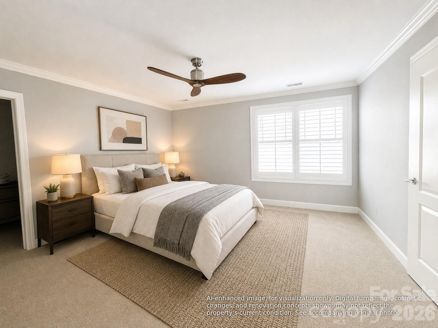 Virtually staged/AI-enhanced photos illustrate potential improvements - 1512 Ivey Drive, Charlotte
