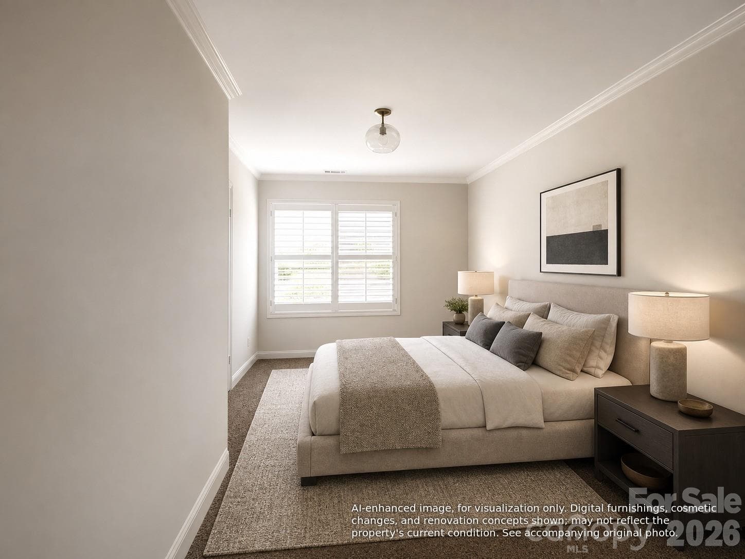 Virtually staged/AI-enhanced photos illustrate potential improvements - 1512 Ivey Drive, Charlotte