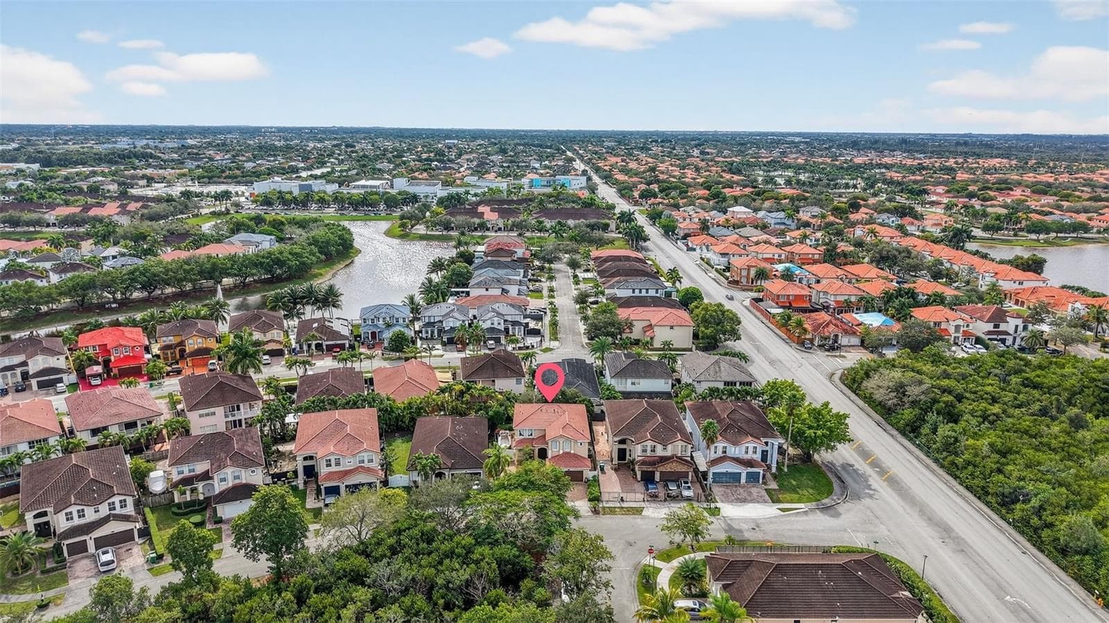 AERIAL VIEW - 15144 SW 20TH ST, MIAMI