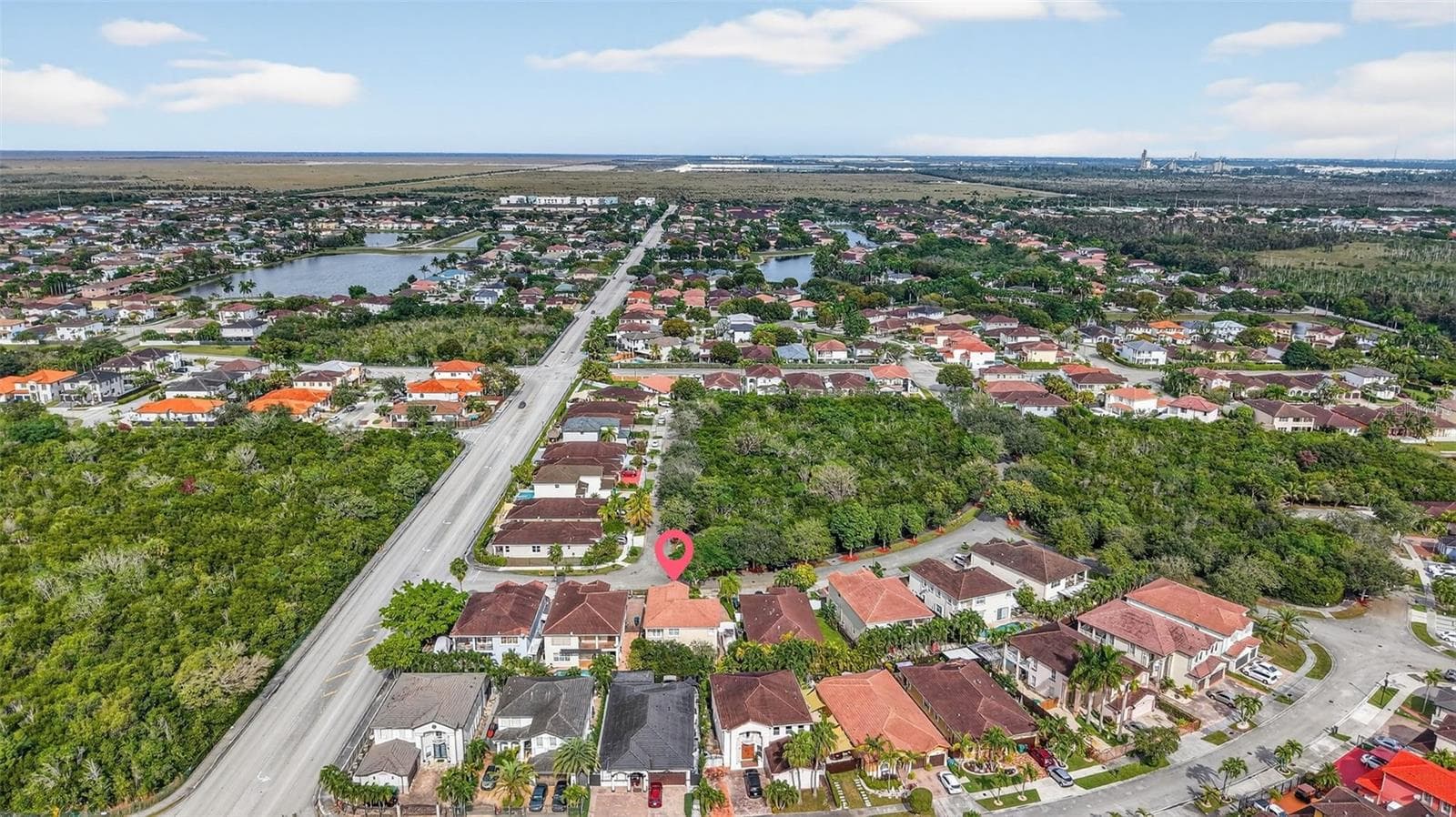 AERIAL VIEW - 15144 SW 20TH ST, MIAMI