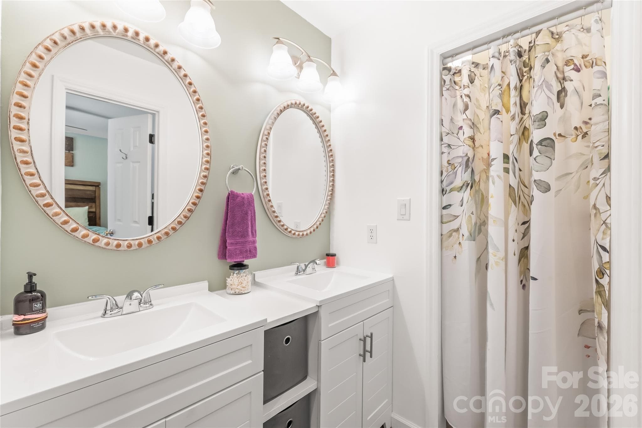 Main home primary bath with dual sinks and walk in closet - 2241 Indian Cross Trail, Matthews
