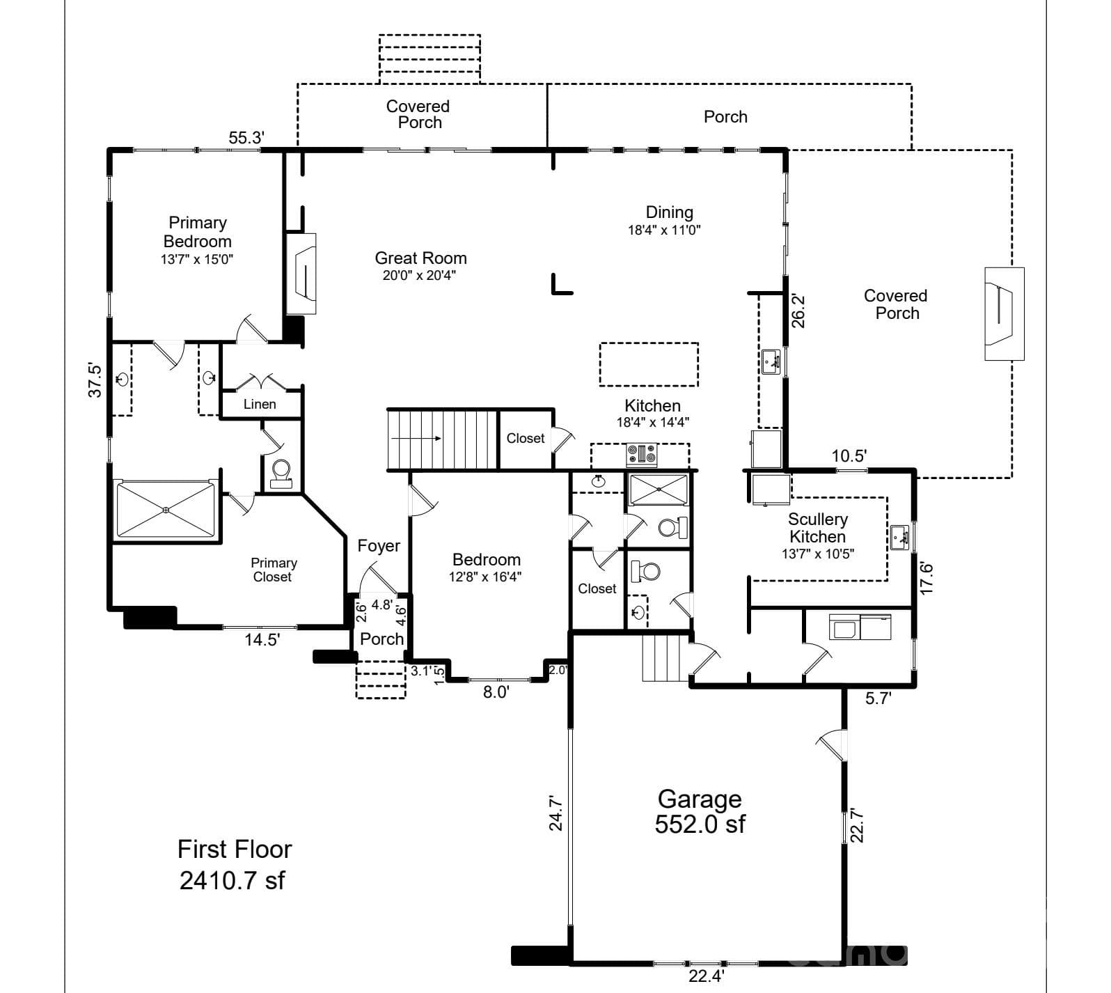 Lower Level Floorplan - 4635 Water Oak Road, Charlotte