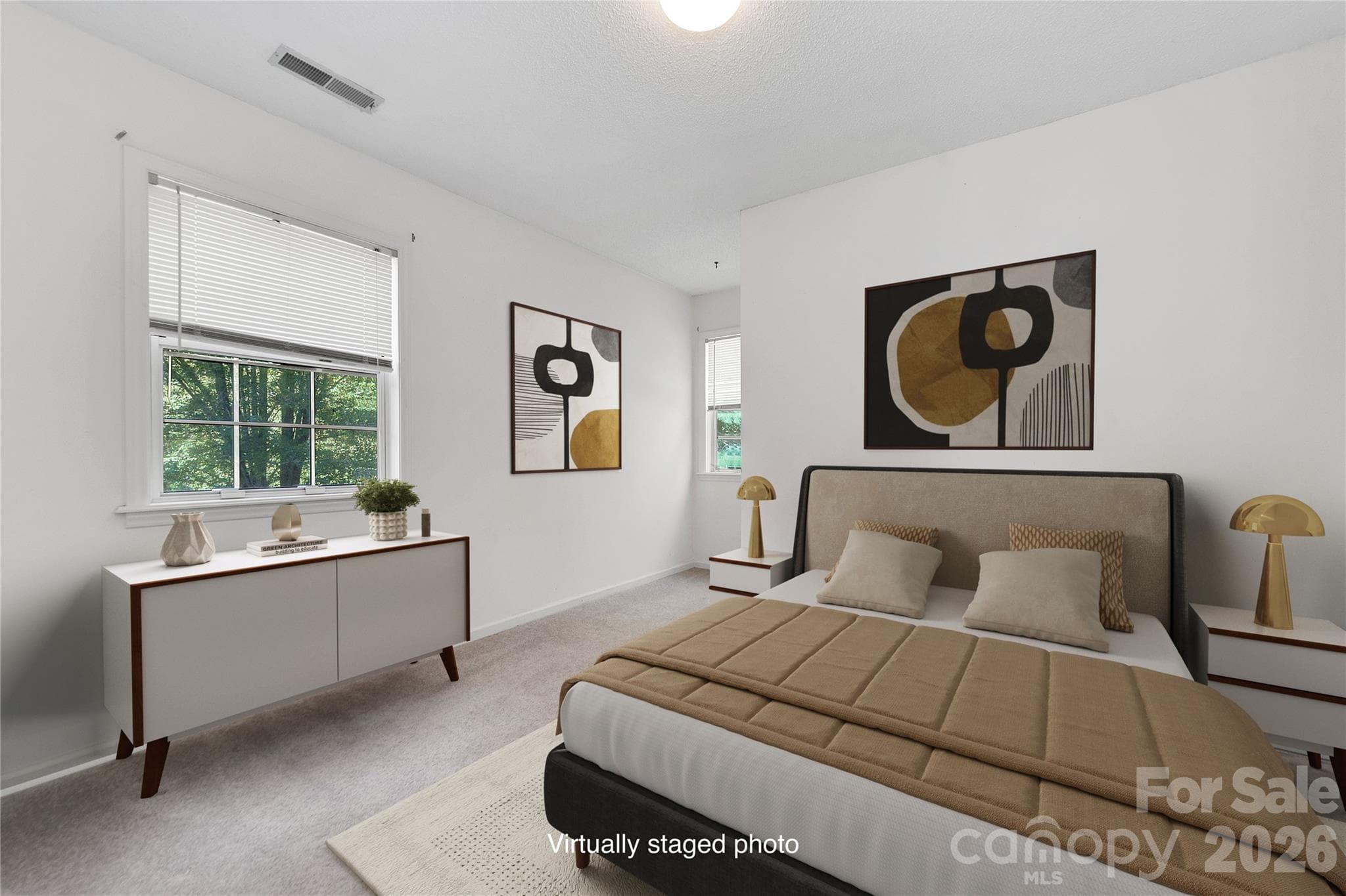Virtually staged 2nd Bedroom - 110 Lakeview Court, Brevard