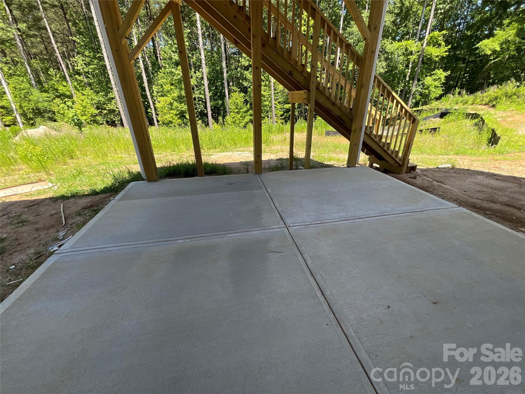 Back patio at basement level - 1590 Autumn Lane, York