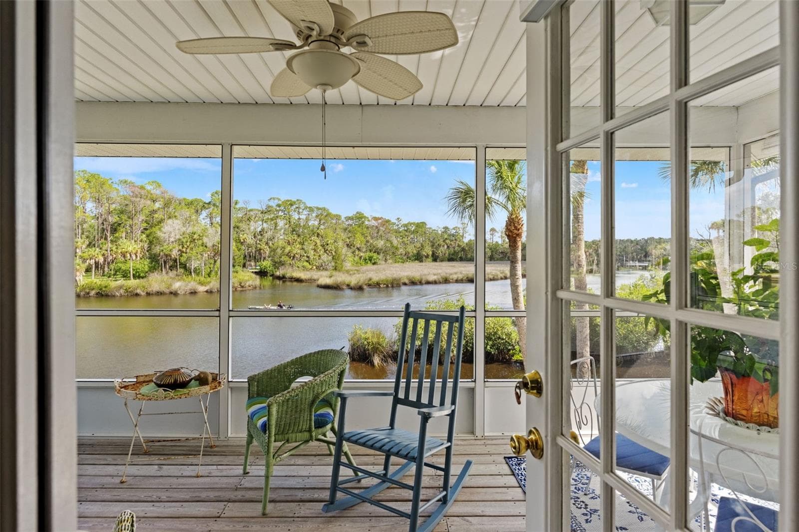 back porch view - 5350 FELKER DR, WEEKI WACHEE