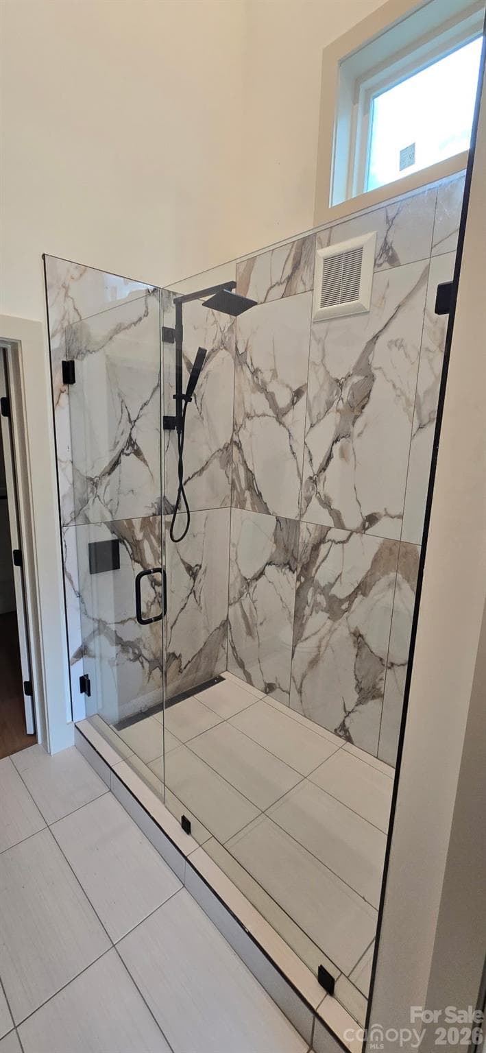 primary full bath with heated floors - 309 Iron Ridge Loop, Asheville