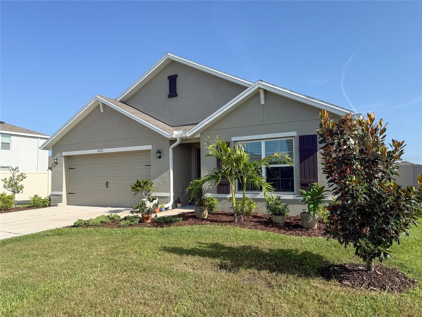FRONT VIEW OF HOME - 4120 QUIET RAIN CT, PALMETTO
