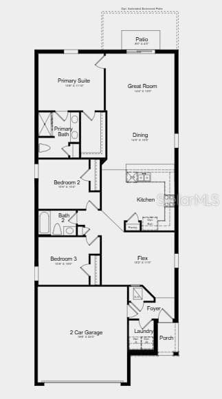 Floor Plan~ Additional Highlights Include: GE refrigerator, top load washer and dryer, LVP flooring throughout the main living area, stainless steel appliances, and window blinds throughout the whole house. - 13729 SQUALL LN, HUDSON