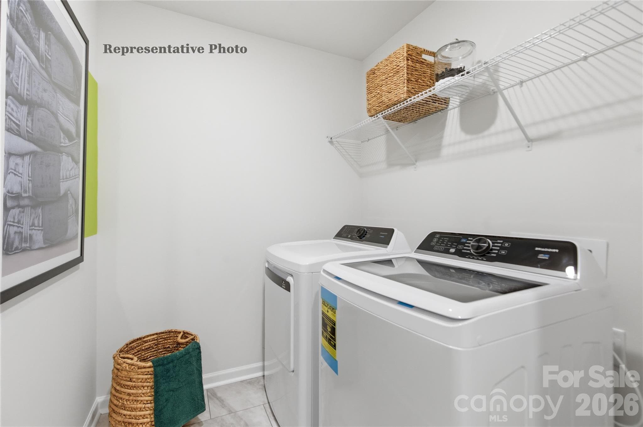 Large Laundry Room with Linen Closet - Charlotte