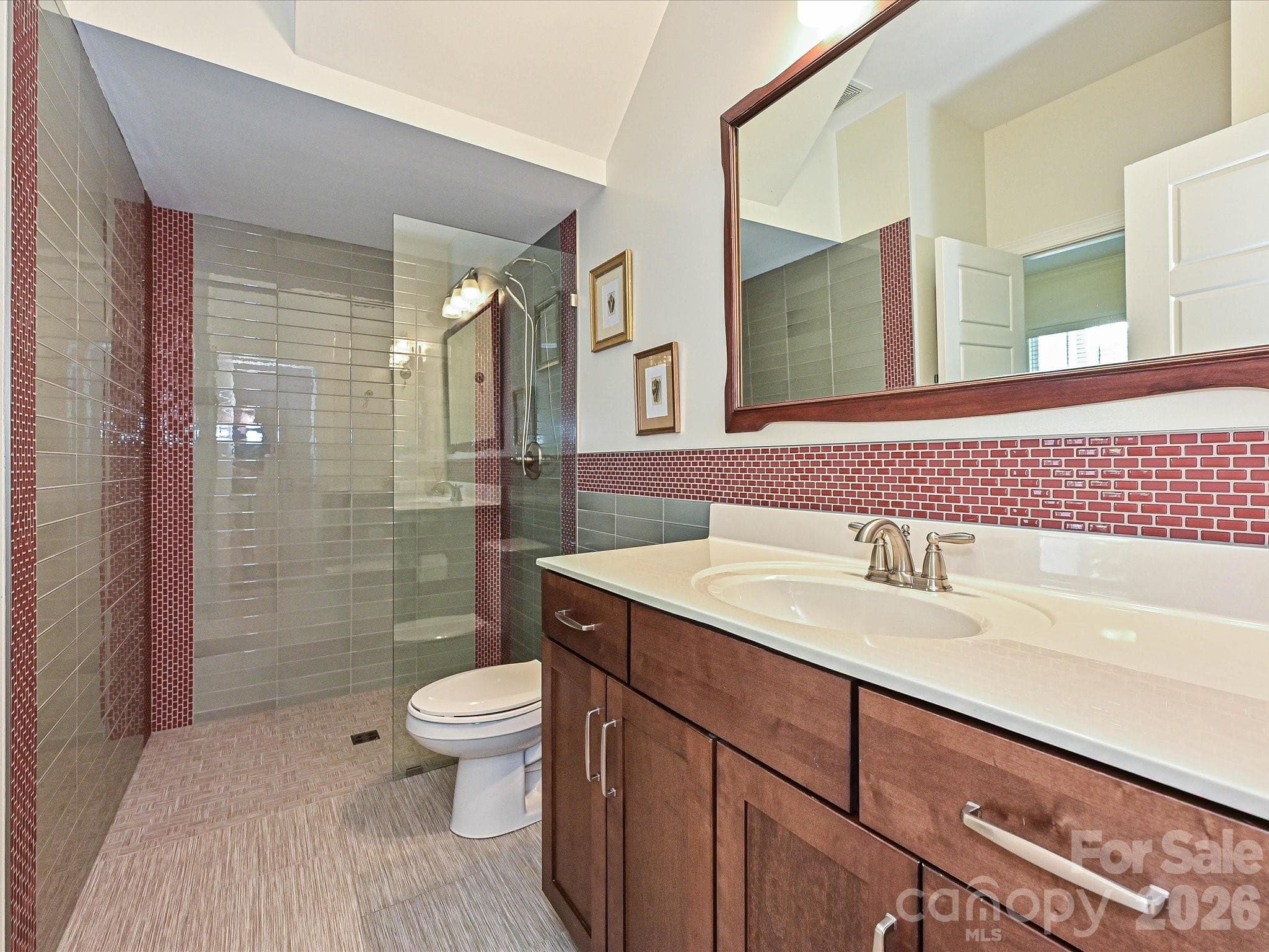 First Floor Full Bath w/ zero-entry shower - 20032 Northport Drive, Cornelius
