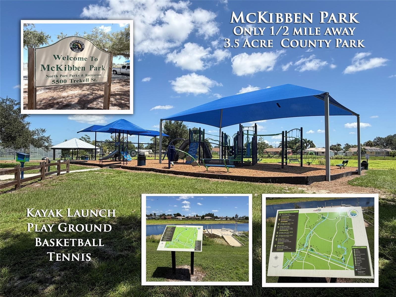 McKibben Park only 1/2 mile away. KAYAK Launches, playground, tennis and basketball! - 4562 BARODA AVE, NORTH PORT