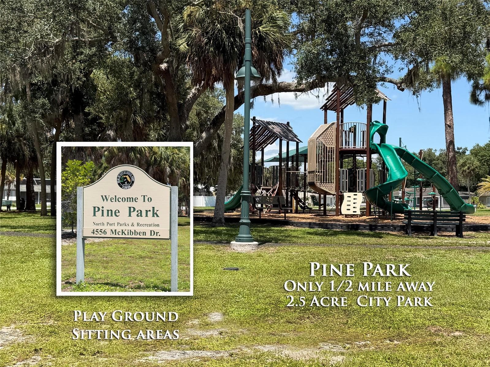Pine Park, 1/2 away, Playground and sitting areas. - 4562 BARODA AVE, NORTH PORT