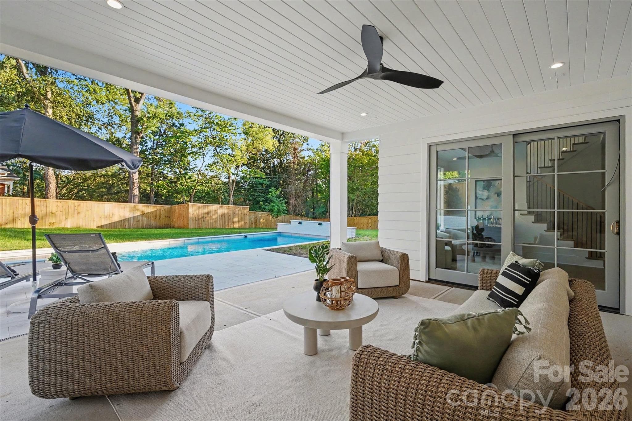 Poolside Patio - 539 Mammoth Oaks Drive, Charlotte
