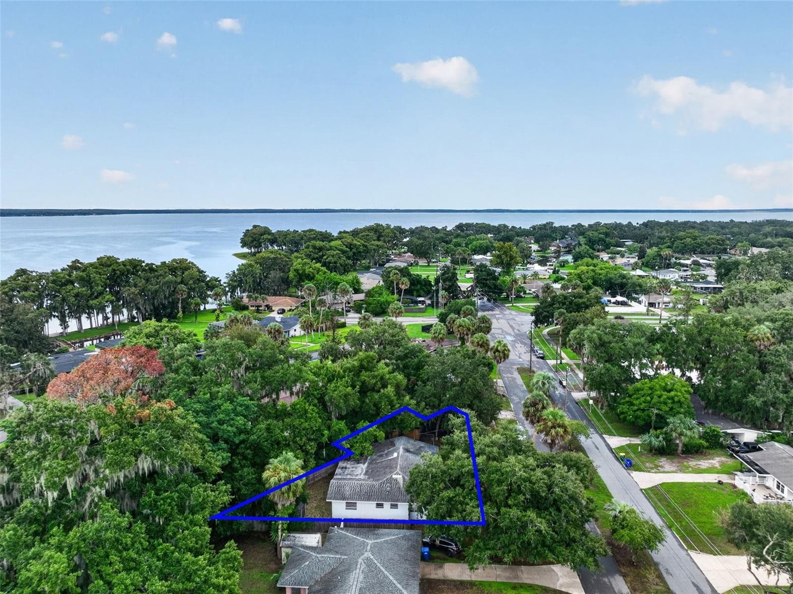 Aerial View Showing the Property Location Within This Established Neighborhood - 1305 ORANGE AVE, TAVARES