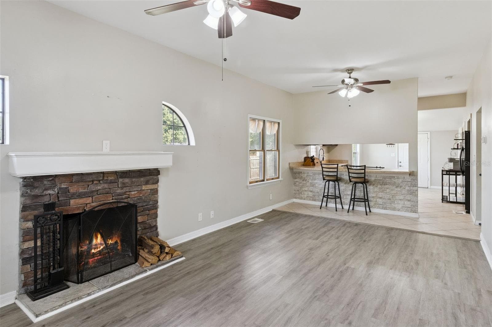 Living Room / Dining Room - 116 W ARBORVITAE LN, POLK CITY