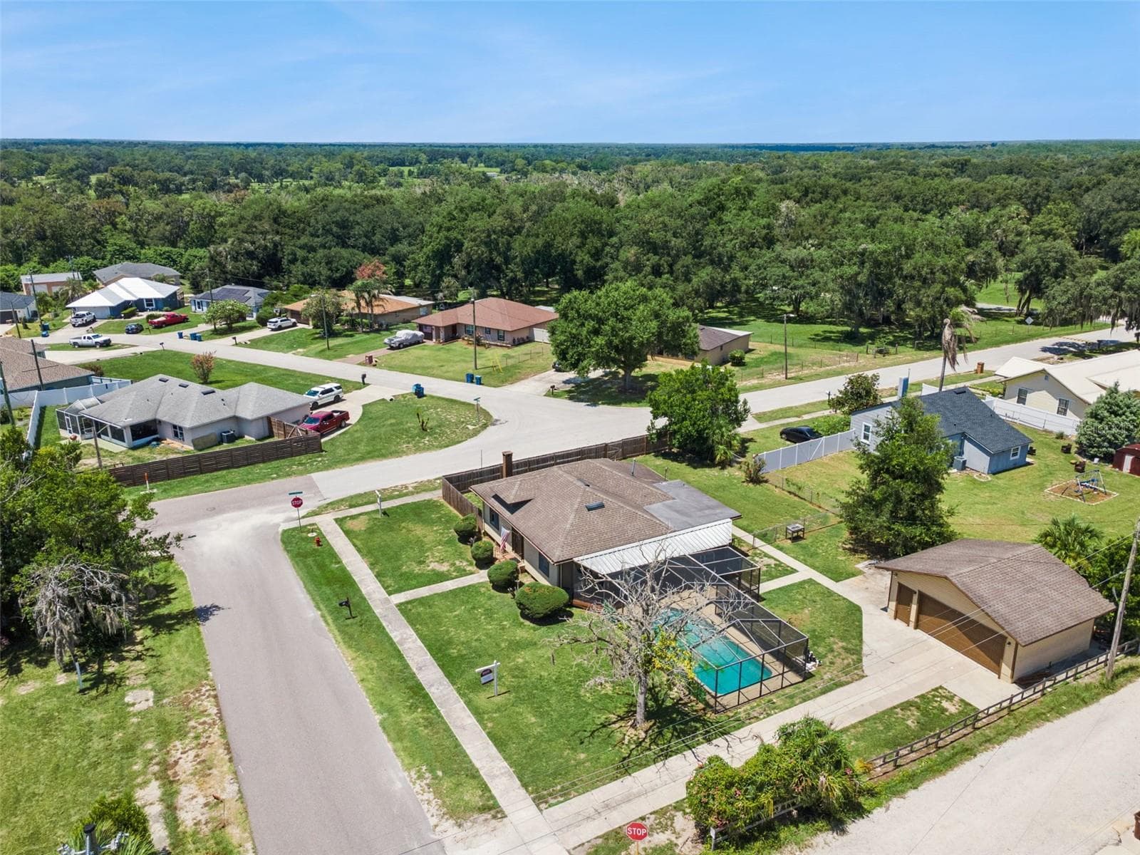 Aerial View - 116 W ARBORVITAE LN, POLK CITY