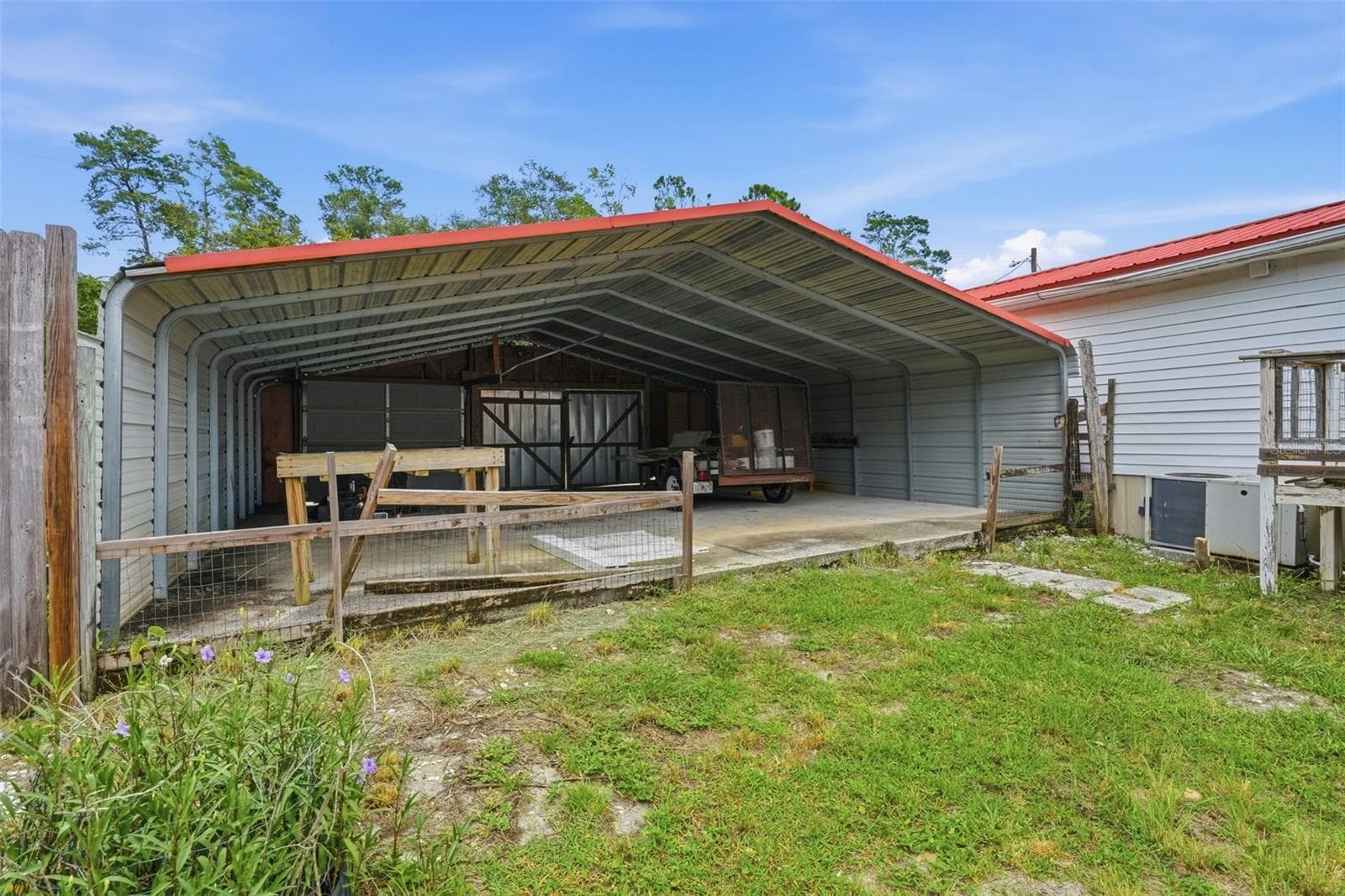 metal pole barn open on the backyard side - 44945 2ND ST, DELAND