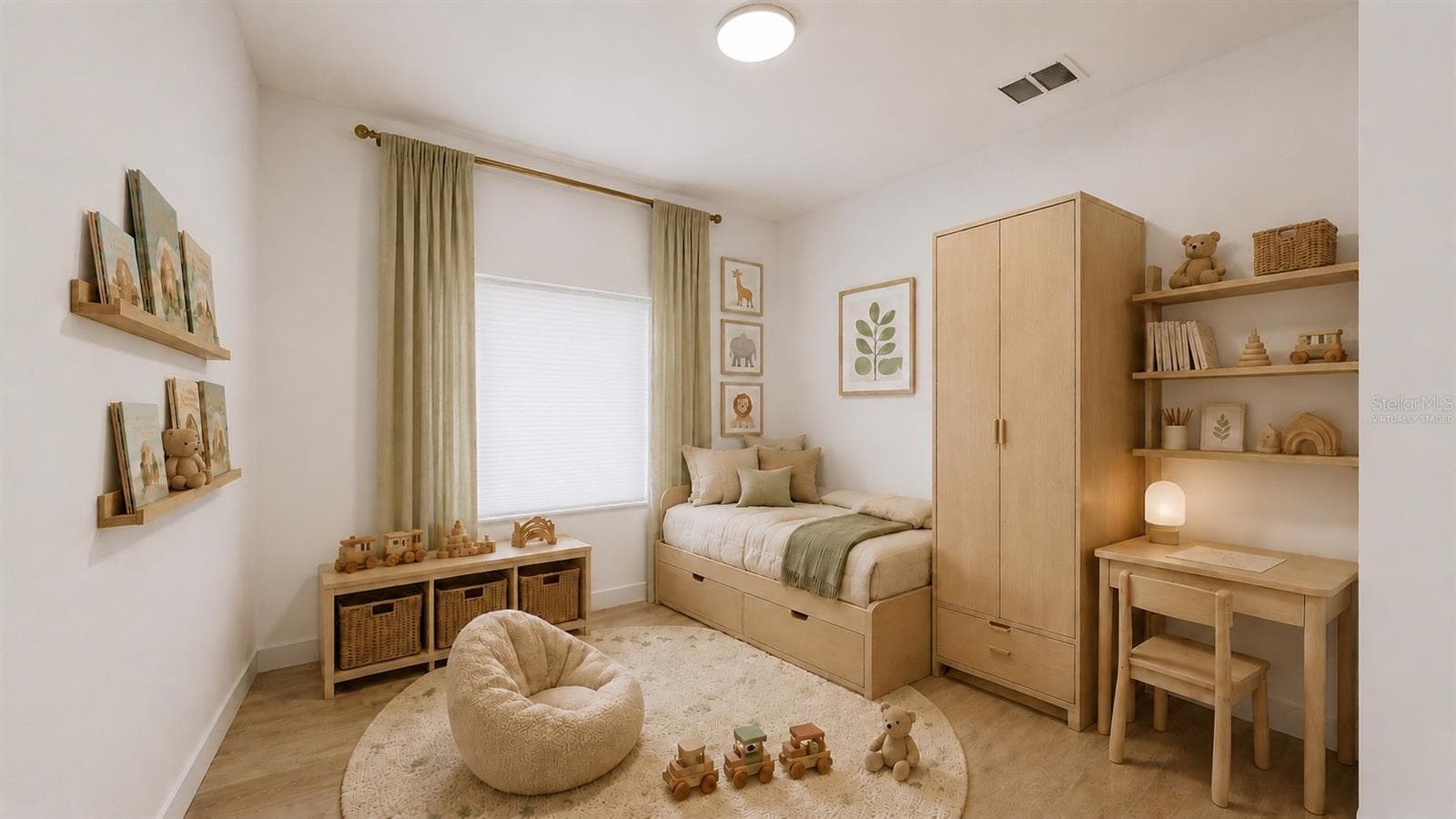 Virtually Staged Bedroom #2 - 1310 S WAPELLO ST, NORTH PORT