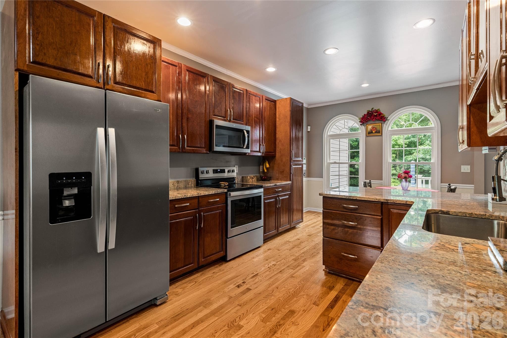 Custom cabinets, refinished hardwood floors - 901 Clover Park Drive, Clover