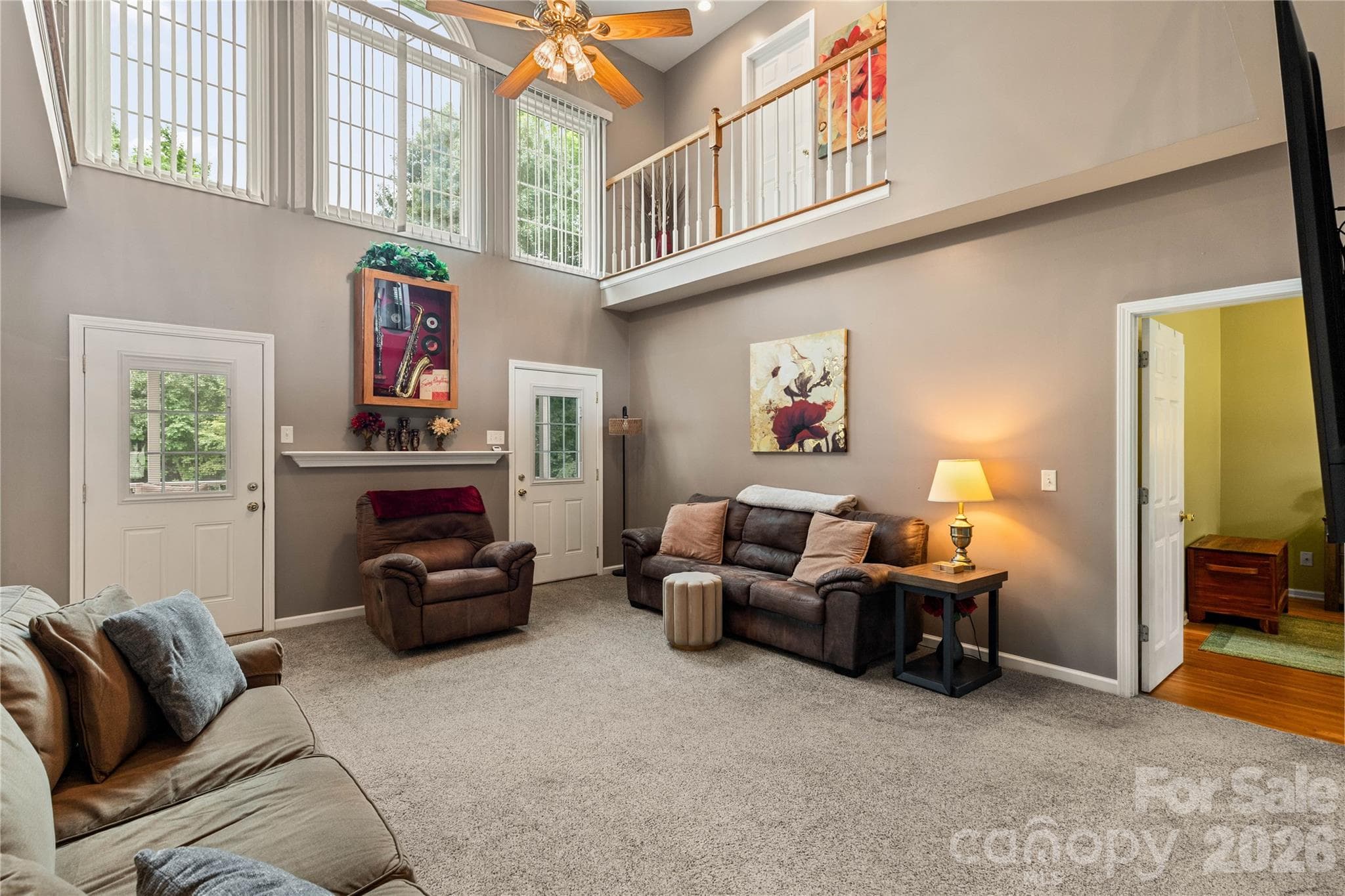 Two-Story Living Room - 901 Clover Park Drive, Clover