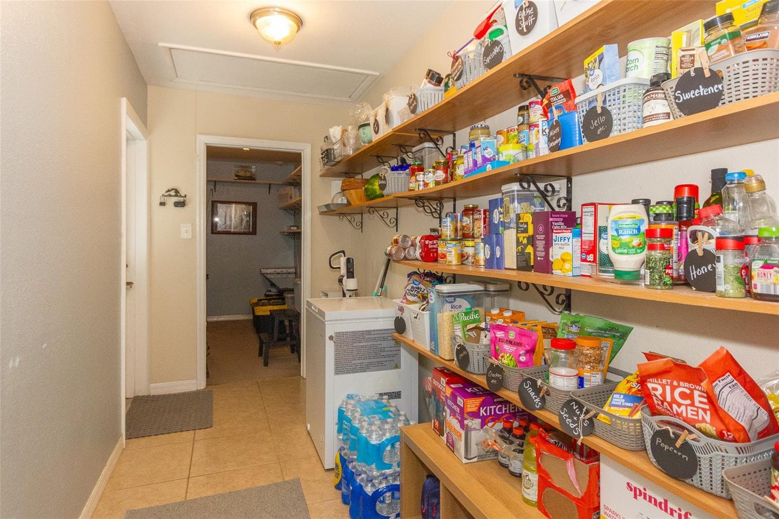 Gigantic pantry with additional storage room beyond, door to left leads outside - 12231 KELLY LN, THONOTOSASSA