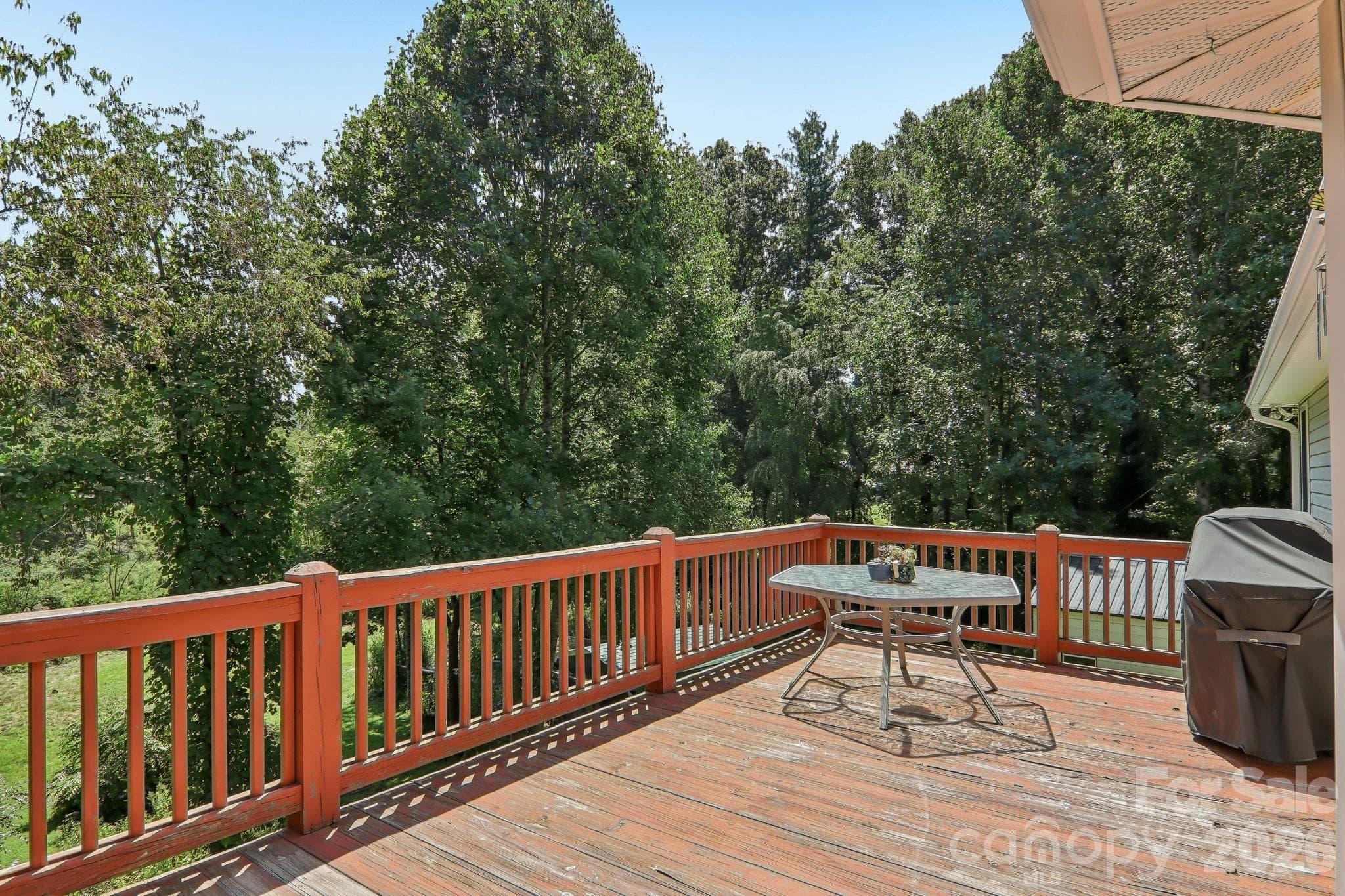 Deck overlooking back yard - 1414 Kanuga Road, Hendersonville
